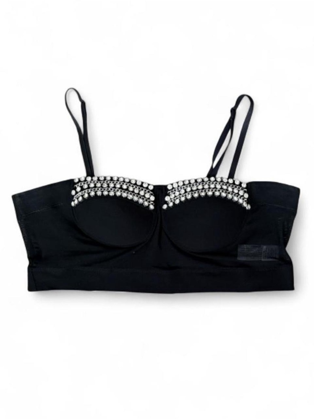 Black Rhinestone Bustier